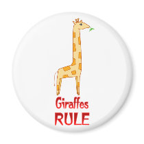 Giraffes Rule Fridge Magnet