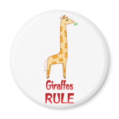 Giraffes Rule Fridge Magnet by AllPetsStore