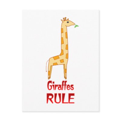 Giraffes Rule Postcard by AllPetsStore