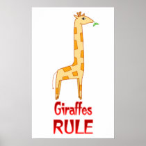 Giraffes Rule Print