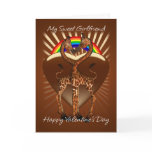 Girfriend Lesbian Valentine's Day Card With Two Lo