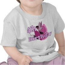 Girl 4th birthday fairy princess shirt