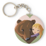 Girl and Bear Key Chains