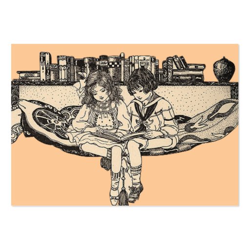 Girl and Boy Reading Business Card