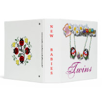 Girl and Boy Twins Vinyl Binders