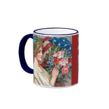 Girl and Flag 002 Mug
