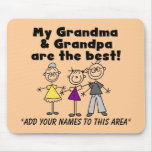 Girl and Grandparents Customizable Mousepad