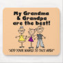 Girl and Grandparents Customizable Mousepad