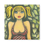 Girl At A Shore Magnets