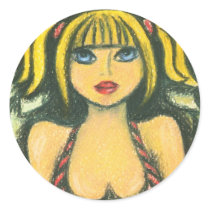 Girl At A Shore stickers