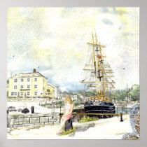 'Girl at Charlestown' Poster