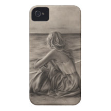 Girl at the beach Cover iPhone 4 Cover