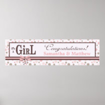 Girl Baby Shower Banner Print