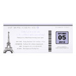 Girl Baby Shower Boarding Pass to Paris invitations