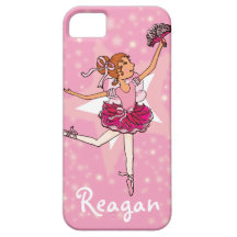 Girl ballerina pink dancer name iphone case