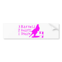 GIRL BARREL RACING BUMPER STICKERS