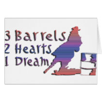 GIRL BARREL RACING GREETING CARDS