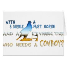 GIRL BARREL RACING CARDS