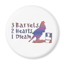 GIRL BARREL RACING REFRIGERATOR MAGNET
