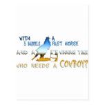 GIRL BARREL RACING POST CARDS
