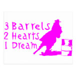 GIRL BARREL RACING POST CARDS