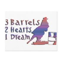 GIRL BARREL RACING POST CARDS