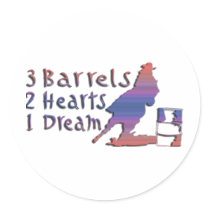 GIRL BARREL RACING ROUND STICKERS