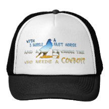 GIRL BARREL RACING TRUCKER HATS