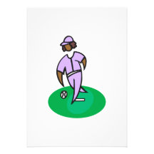 Girl Baseball Personalized Invites