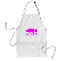 GIRL BASS FISHING APRON