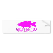 GIRL BASS FISHING BUMPER STICKERS