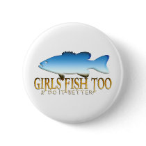 GIRL BASS FISHING PIN