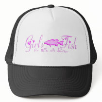 GIRL BASS FISHING MESH HAT