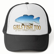 GIRL BASS FISHING MESH HATS