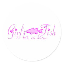 GIRL BASS FISHING STICKER