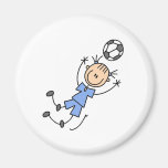Girl Blue Soccer Uniform Fridge Magnets