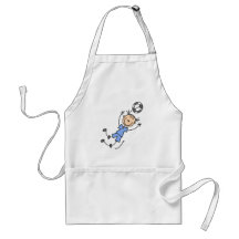 Girl Blue Soccer Uniform Tshirts and Gifts Apron