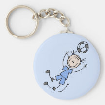 Girl Blue Soccer Uniform Tshirts and Gifts Key Chain