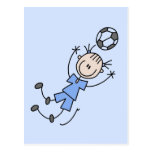 Girl Blue Soccer Uniform Tshirts and Gifts Post Cards