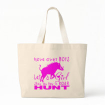 GIRL BOAR HUNTING TOTE BAG