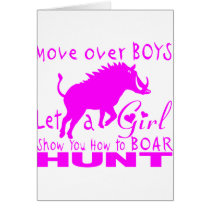 GIRL BOAR HUNTING CARDS