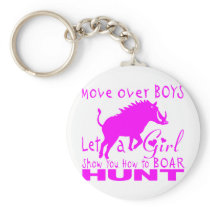 GIRL BOAR HUNTING KEYCHAIN