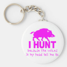 GIRL BOAR HUNTING KEYCHAIN