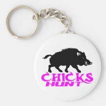 GIRL BOAR HUNTING KEYCHAINS