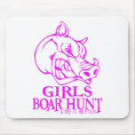 GIRL BOAR HUNTING MOUSE PAD
