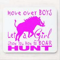 GIRL BOAR HUNTING MOUSEPADS