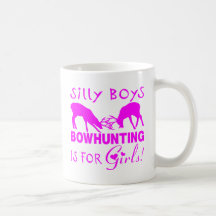 GIRL BOWHUNTER DEER COFFEE MUG