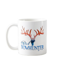 GIRL BOWHUNTER DEER COFFEE MUG