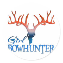 GIRL BOWHUNTER DEER STICKERS
