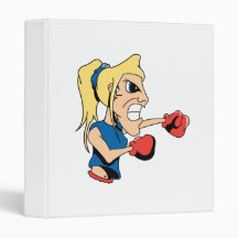 girl boxer cartoon binders